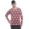 Red Pretzel Illustrations Pattern Men s Pique Long Sleeve Tee View1