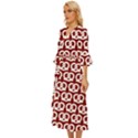 Red Pretzel Illustrations Pattern Midsummer Wrap Dress View2