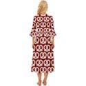 Red Pretzel Illustrations Pattern Midsummer Wrap Dress View4