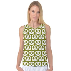 Olive Pretzel Illustrations Pattern Women s Basketball Tank Top by GardenOfOphir