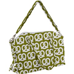 Olive Pretzel Illustrations Pattern Canvas Crossbody Bag by GardenOfOphir