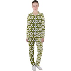 Olive Pretzel Illustrations Pattern Casual Jacket And Pants Set by GardenOfOphir