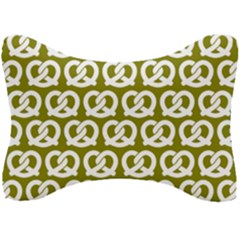 Olive Pretzel Illustrations Pattern Seat Head Rest Cushion by GardenOfOphir