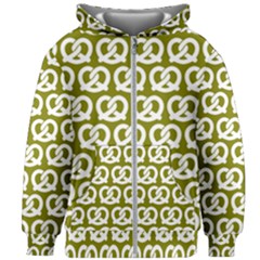 Olive Pretzel Illustrations Pattern Kids  Zipper Hoodie Without Drawstring by GardenOfOphir