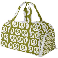 Olive Pretzel Illustrations Pattern Burner Gym Duffel Bag by GardenOfOphir