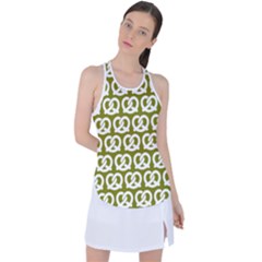 Olive Pretzel Illustrations Pattern Racer Back Mesh Tank Top by GardenOfOphir