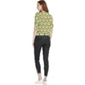 Olive Pretzel Illustrations Pattern Quarter Sleeve Blouse View2