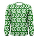 Green Pretzel Illustrations Pattern Men s Long Sleeve Tee View1