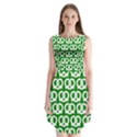 Green Pretzel Illustrations Pattern Sleeveless Chiffon Dress   View1