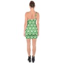 Green Pretzel Illustrations Pattern One Soulder Bodycon Dress View2