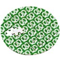 Green Pretzel Illustrations Pattern Wooden Puzzle Round View3