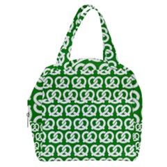 Green Pretzel Illustrations Pattern Boxy Hand Bag by GardenOfOphir