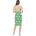 Green Pretzel Illustrations Pattern Bodycon Cross Back Summer Dress View2