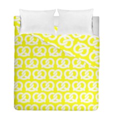 Yellow Pretzel Illustrations Pattern Duvet Cover Double Side (full/ Double Size) by GardenOfOphir