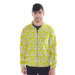 Yellow Pretzel Illustrations Pattern Men s Windbreaker by GardenOfOphir