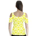 Yellow Pretzel Illustrations Pattern Butterfly Sleeve Cutout Tee  View2