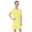 Yellow Pretzel Illustrations Pattern Kids  Drop Waist Dress View1