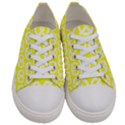 Yellow Pretzel Illustrations Pattern Men s Low Top Canvas Sneakers View1