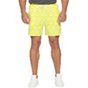 Yellow Pretzel Illustrations Pattern Men s Runner Shorts View1