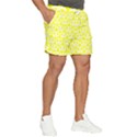 Yellow Pretzel Illustrations Pattern Men s Runner Shorts View2