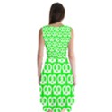 Neon Green Pretzel Illustrations Pattern Sleeveless Chiffon Dress   View2