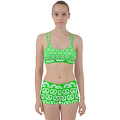 Neon Green Pretzel Illustrations Pattern Perfect Fit Gym Set by GardenOfOphir