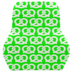 Neon Green Pretzel Illustrations Pattern Car Seat Back Cushion  by GardenOfOphir