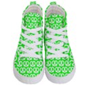 Neon Green Pretzel Illustrations Pattern Kids  Hi-Top Skate Sneakers View1