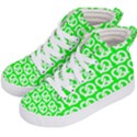 Neon Green Pretzel Illustrations Pattern Kids  Hi-Top Skate Sneakers View2