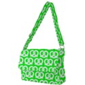 Neon Green Pretzel Illustrations Pattern Full Print Messenger Bag (S) View1