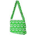 Neon Green Pretzel Illustrations Pattern Full Print Messenger Bag (S) View2