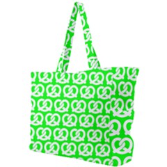 Neon Green Pretzel Illustrations Pattern Simple Shoulder Bag by GardenOfOphir