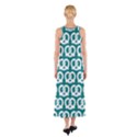 Teal Pretzel Illustrations Pattern Sleeveless Maxi Dress View2