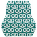 Teal Pretzel Illustrations Pattern Car Seat Back Cushion  View1