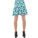 Teal Pretzel Illustrations Pattern Wrap Front Skirt View2