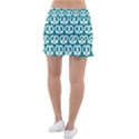 Teal Pretzel Illustrations Pattern Classic Tennis Skirt View2