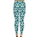 Teal Pretzel Illustrations Pattern Inside Out Leggings View4