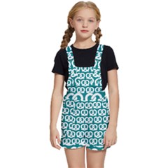 Teal Pretzel Illustrations Pattern Kids  Short Overalls by GardenOfOphir