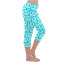 Aqua Pretzel Illustrations Pattern Capri Yoga Leggings View3