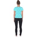 Aqua Pretzel Illustrations Pattern Short Sleeve Sports Top  View2