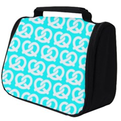 Aqua Pretzel Illustrations Pattern Full Print Travel Pouch (big) by GardenOfOphir