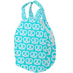 Aqua Pretzel Illustrations Pattern Travel Backpacks