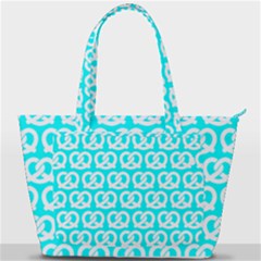 Aqua Pretzel Illustrations Pattern Back Pocket Shoulder Bag  by GardenOfOphir