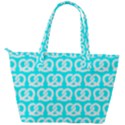 Aqua Pretzel Illustrations Pattern Back Pocket Shoulder Bag  View2