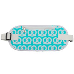 Aqua Pretzel Illustrations Pattern Rounded Waist Pouch by GardenOfOphir