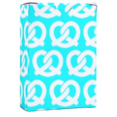 Aqua Pretzel Illustrations Pattern Playing Cards Single Design (rectangle) With Custom Box