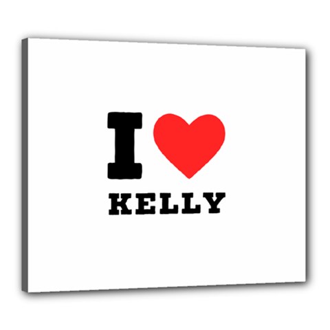 I Love Kelly  Canvas 24  X 20  (stretched) by ilovewhateva