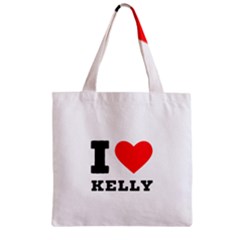 I Love Kelly  Zipper Grocery Tote Bag by ilovewhateva