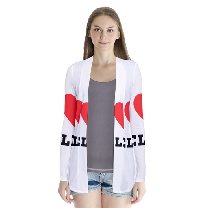 I love Kelly  Drape Collar Cardigan