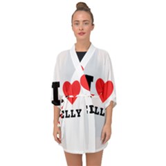 I Love Kelly  Half Sleeve Chiffon Kimono by ilovewhateva